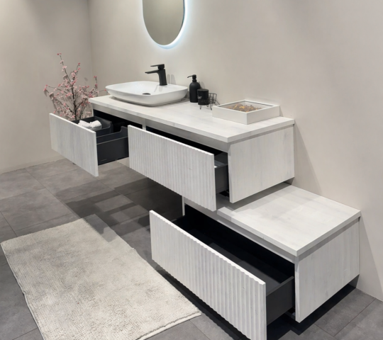 Orka Lentia 160 cm Mat Beyaz Banyo Dolabı Alt Modül Ve Lavabo, 5008212 - 7