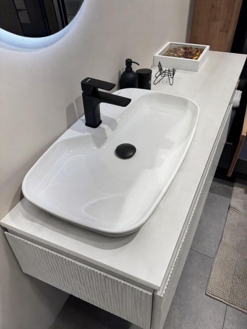 Orka Lentia 160 cm Mat Beyaz Banyo Dolabı Alt Modül Ve Lavabo, 5008212 - 10