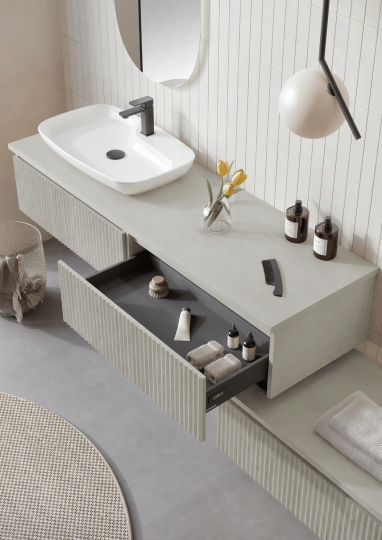 Orka Lentia 160 cm Mat Kaşmir Banyo Dolabı Alt Modül Ve Lavabo, 5008214 - 5