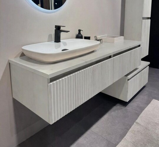 Orka Lentia 160 cm Mat Kaşmir Banyo Dolabı Alt Modül Ve Lavabo, 5008214 - 11