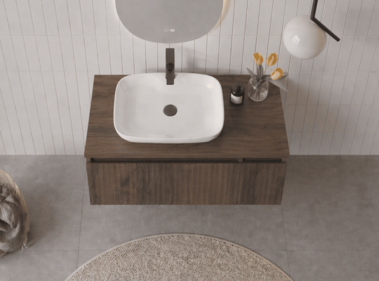 Orka Lentia 80 cm Ceviz Banyo Dolabı Alt Modül Ve Lavabo, 5007085 - 3
