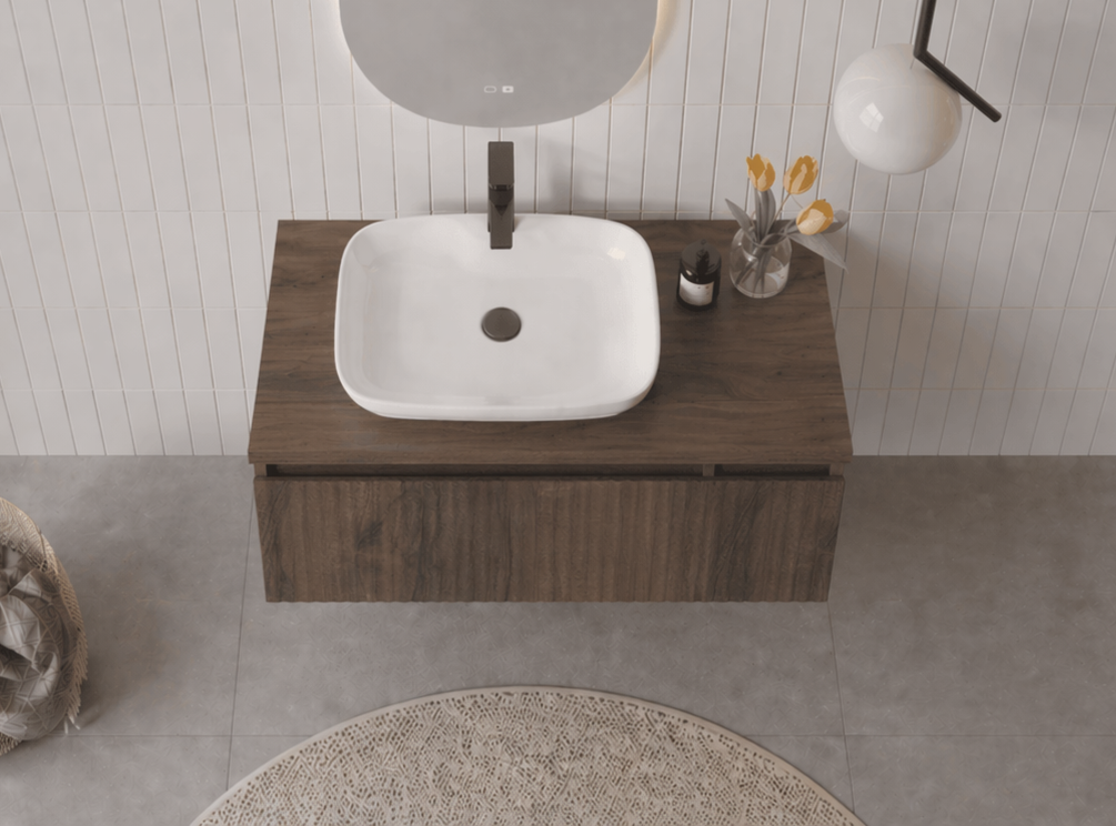 Orka Lentia 80 cm Ceviz Banyo Dolabı Alt Modül Ve Lavabo, 5007085 - 3