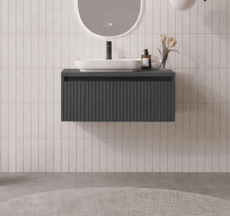 Orka Lentia 80 cm Mat Antrasit Banyo Dolabı Alt Modül Ve Lavabo, 5007082 - 1