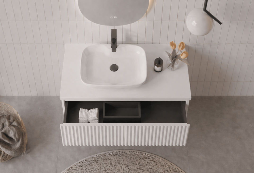 Orka Lentia 80 cm Mat Beyaz Banyo Dolabı Alt Modül Ve Lavabo, 5007081 - 5