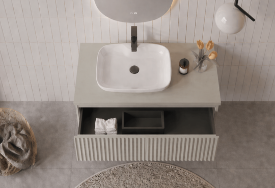Orka Lentia 80 cm Mat Kaşmir Banyo Dolabı Alt Modül Ve Lavabo, 5007083 - 5