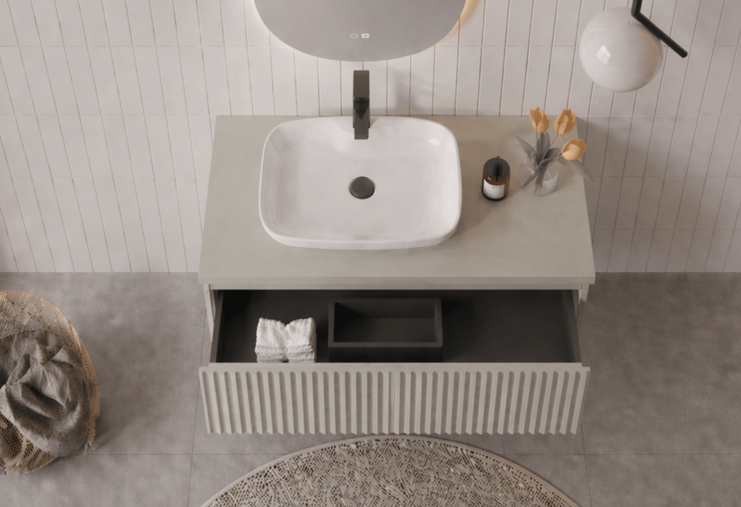 Orka Lentia 80 cm Mat Kaşmir Banyo Dolabı Alt Modül Ve Lavabo, 5007083 - 5