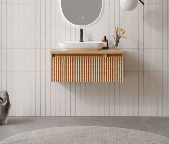 Orka Lentia 80 cm Meşe Banyo Dolabı Alt Modül Ve Lavabo, 5007084 