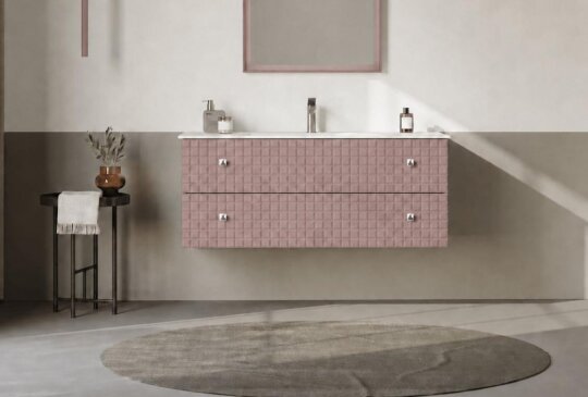 Orka Lipari 120 cm Mat Pudra Banyo Dolabı Alt Modül Ve Lavabo (Asma-Krom Kulp), 5008590 - 2