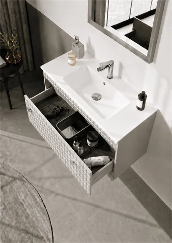 Orka Lipari 80 cm Mat Vizon Banyo Dolabı Alt Modül Ve Lavabo (Asma-Krom Kulp), 5008982 - 5