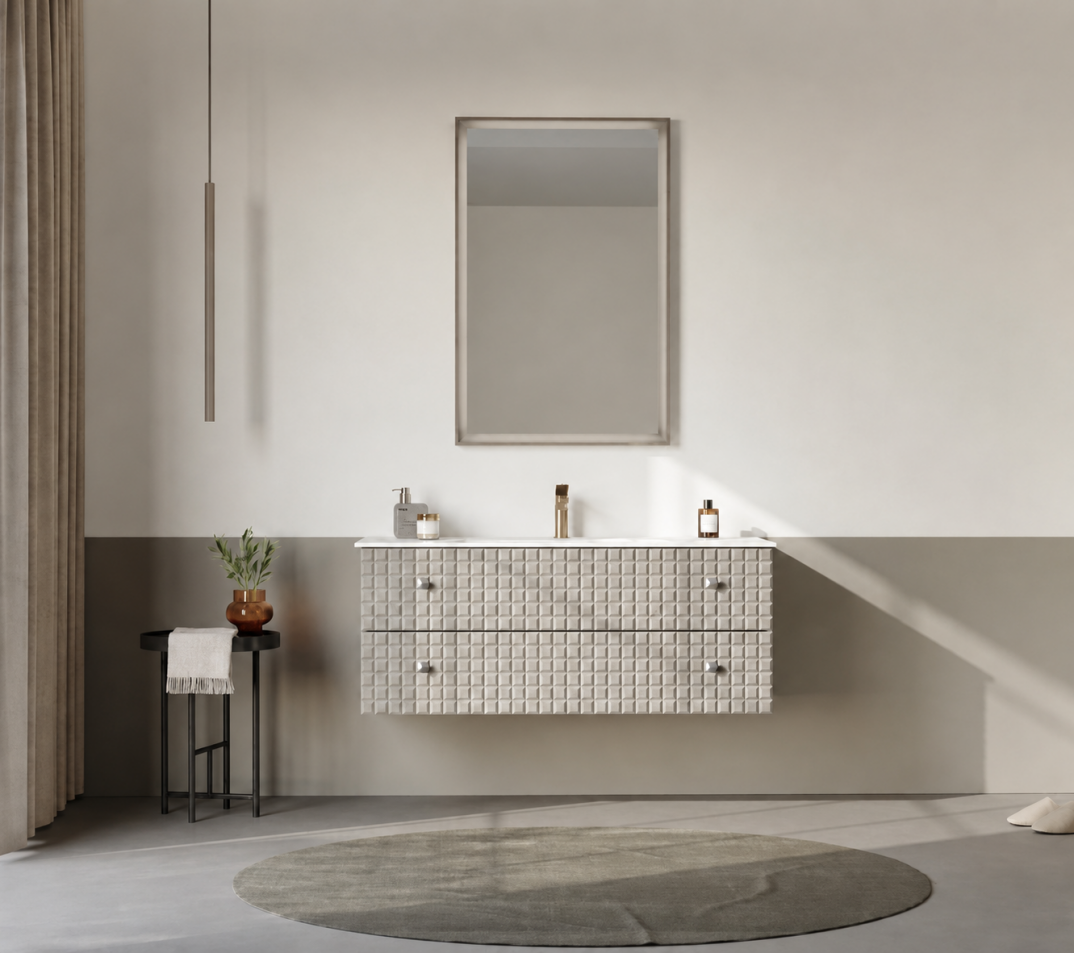 Orka Lipari Asma Banyo Dolabı Takımı, 120 cm, Mat Vizon Lake (Krom Kulp-Ledli Ayna), 5007327 - 2