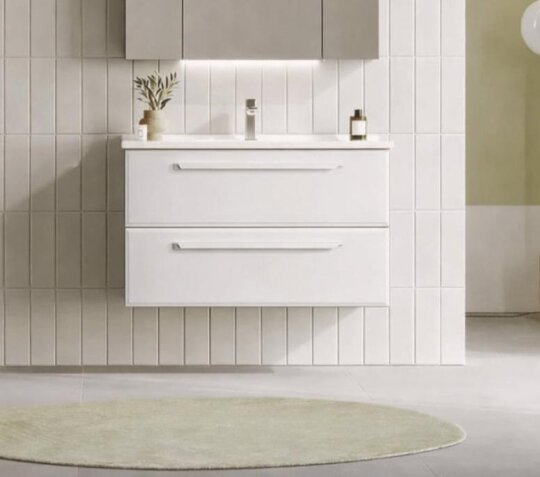 Orka Nuvola 100 cm Parlak Lake Beyaz Banyo Dolabı Alt Modül ve Lavabo, 5001659 - 5