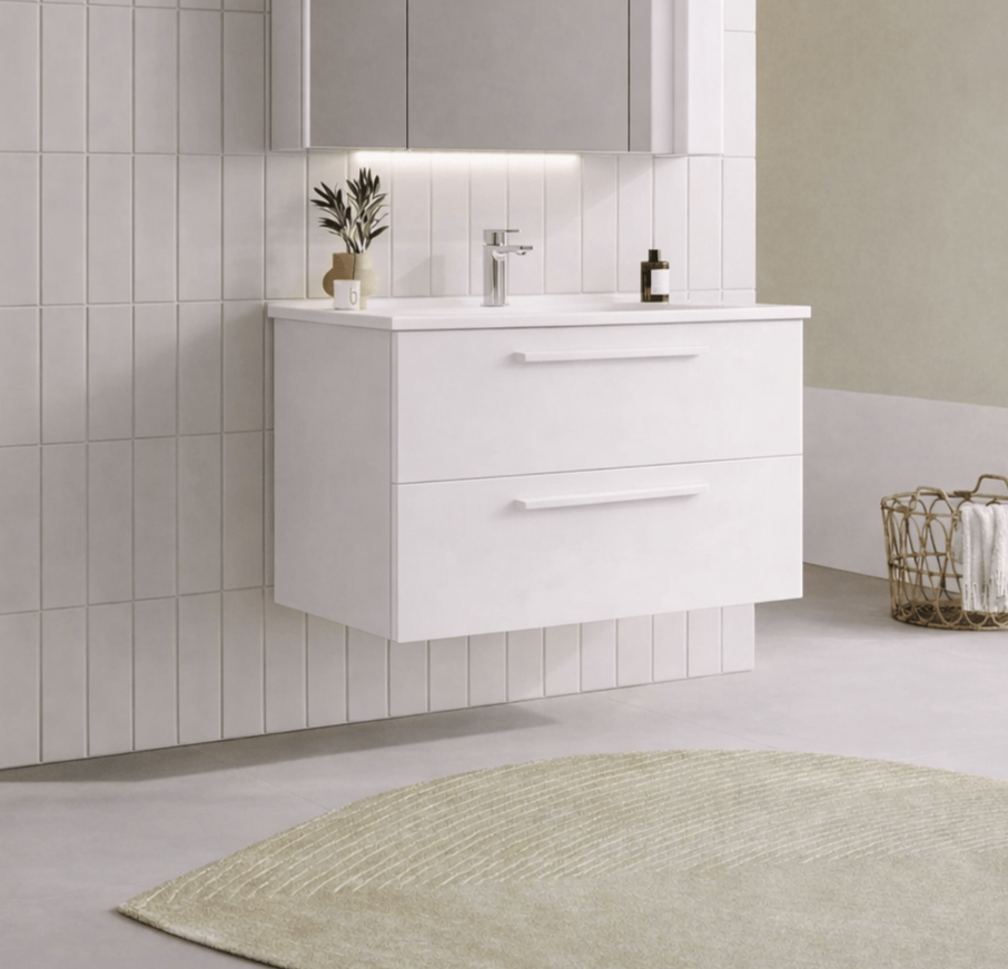 Orka Nuvola 100 cm Parlak Lake Beyaz Banyo Dolabı Alt Modül ve Lavabo, 5001659 - 6