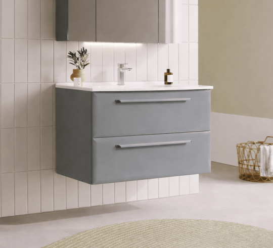 Orka Nuvola 100 cm Parlak Lake Gri Banyo Dolabı Alt Modül ve Lavabo, 5001661 - 3