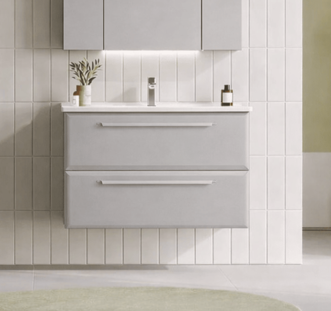 Orka Nuvola 100 cm Parlak Lake Kaşmir Banyo Dolabı Alt Modül ve Lavabo, 5001665 - 5