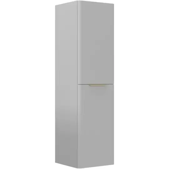 Orka Procıda 40 Cm Mat Beyaz / Altın Banyo Boy Dolabı (Sol) 