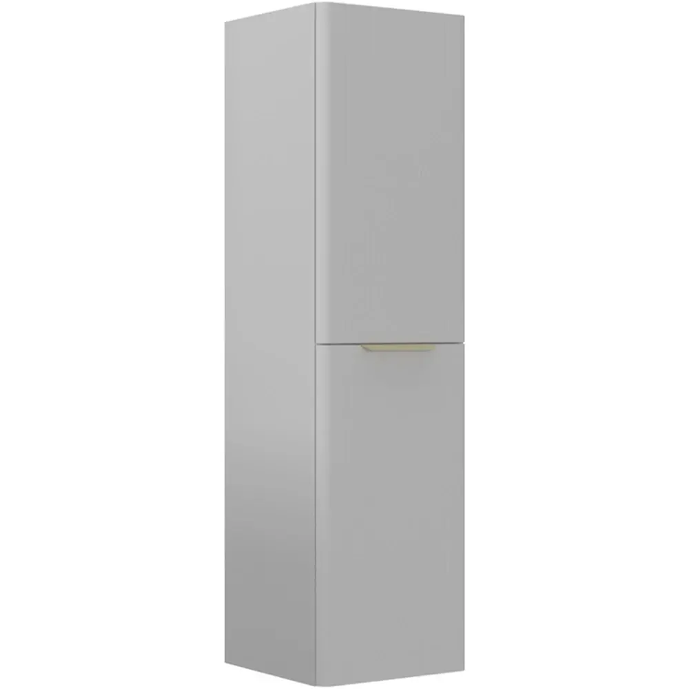 Orka Procıda 40 Cm Mat Beyaz / Altın Banyo Boy Dolabı (Sol) - 1