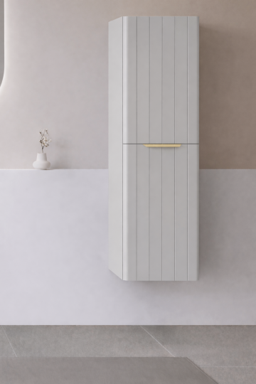 Orka Procıda 40 Cm Mat Kaşmir / Altın Kulplu Banyo Boy Dolabı, 3009339 - 3