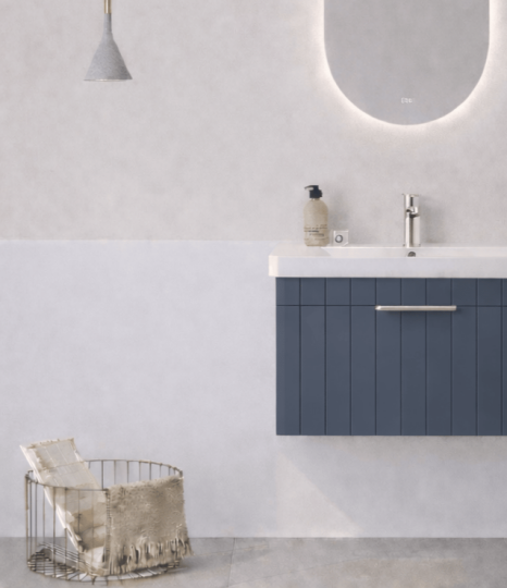 Orka Procıda 60 cm Mat Antrasit / Krom Kulplu ,Banyo Dolabı Alt Modül ve Lavabo, 5007206 - 6
