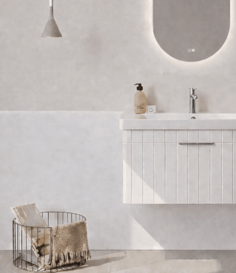 Orka Procıda 80 cm Mat Beyaz / Krom Kulplu ,Banyo Dolabı Alt Modül ve Lavabo, 5007213 - 7
