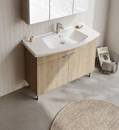 Orka Purus 100 cm, Budva, Banyo Dolabı Alt Modül Ve Lavabo, (Ayaklı), 5008451 - 4