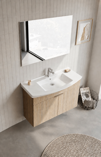 Orka Purus 100 cm ,Budva, Banyo Dolabı Takımı (Asma,Düz Ayna), 5008327 - 4