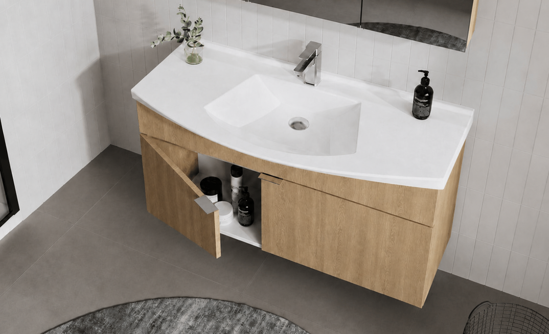 Orka Purus 100 cm ,Budva, Banyo Dolabı Takımı (Asma,Düz Ayna), 5008327 - 5