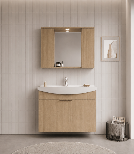 Orka Purus 100 cm ,Budva, Banyo Dolabı Takımı (Asma,Spotlu Ayna), 5007994 - 2