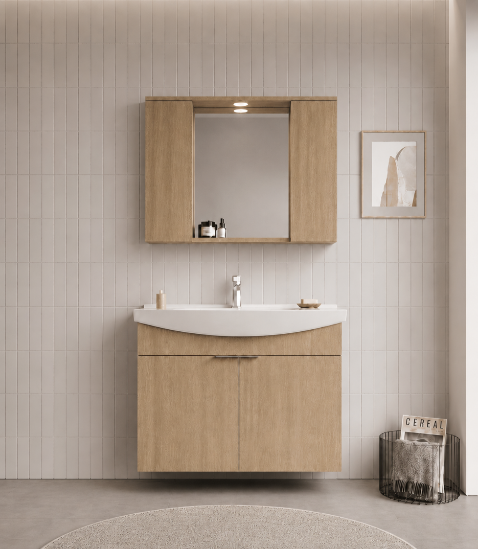 Orka Purus 100 cm ,Budva, Banyo Dolabı Takımı (Asma,Spotlu Ayna), 5007994 - 2