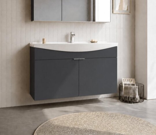Orka Purus 100 cm, Mat Antrasit, Banyo Dolabı Alt Modül Ve Lavabo, 5007981 - 3
