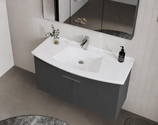 Orka Purus 100 cm, Mat Antrasit, Banyo Dolabı Alt Modül Ve Lavabo, 5007981 - 5