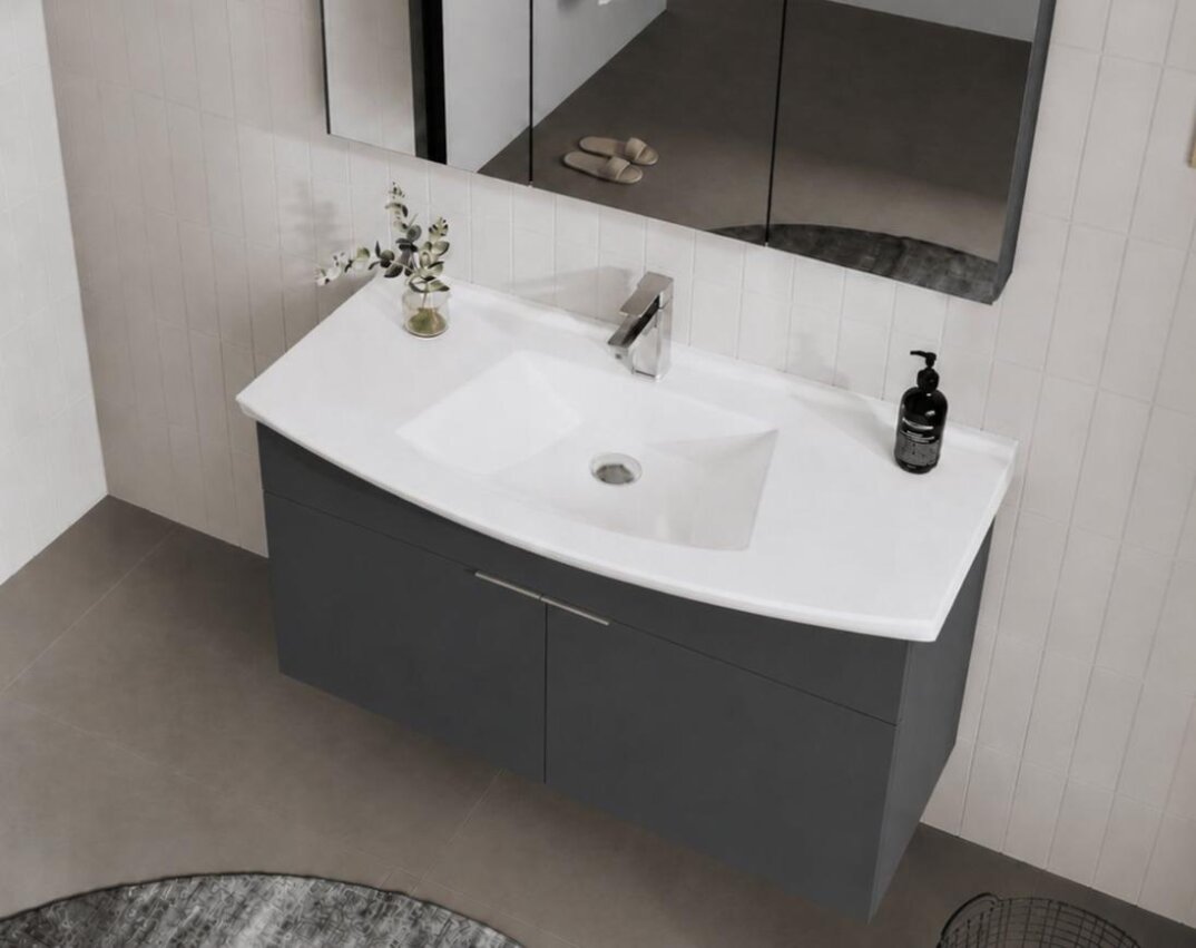 Orka Purus 100 cm, Mat Antrasit, Banyo Dolabı Alt Modül Ve Lavabo, 5007981 - 5