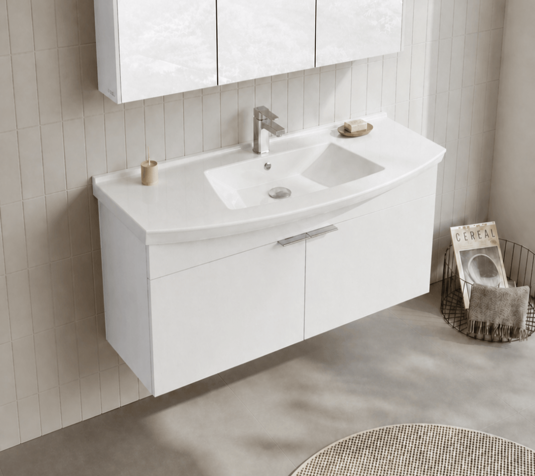 Orka Purus 100 cm, Parlak Beyaz, Banyo Dolabı Alt Modül Ve Lavabo, 5007971 - 4