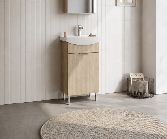 Orka Purus 55 cm, Budva, Banyo Dolabı Alt Modül Ve Lavabo, (Ayaklı), 5008444 - 3