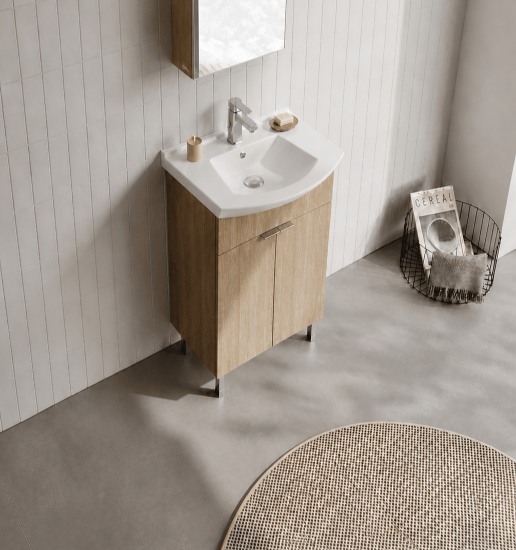 Orka Purus 55 cm, Budva, Banyo Dolabı Alt Modül Ve Lavabo, (Ayaklı), 5008444 - 4
