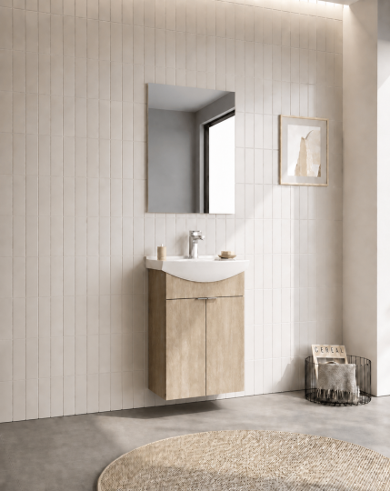 Orka Purus 55 cm ,Budva, Banyo Dolabı Takımı (Asma,Düz Ayna), 5008314 - 3