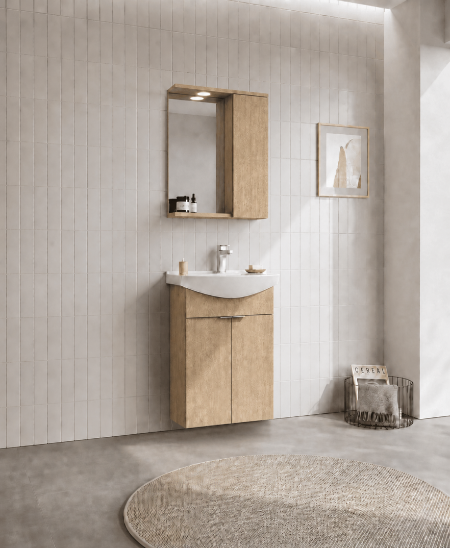 Orka Purus 55 cm ,Budva, Banyo Dolabı Takımı (Asma,Spotlu Ayna), 5008286 - 3