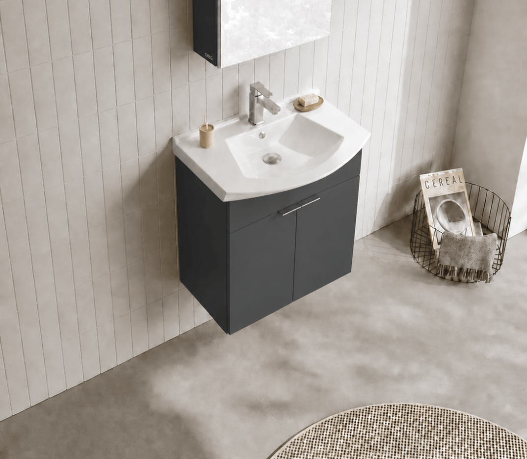 Orka Purus 55 cm, Mat Antrasit, Banyo Dolabı Alt Modül Ve Lavabo, 5007978 - 4