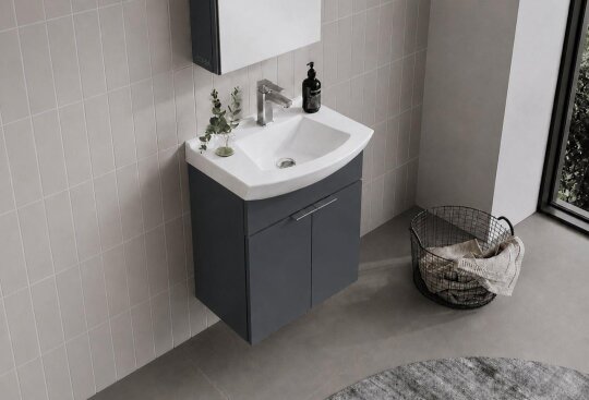 Orka Purus 55 cm, Mat Antrasit, Banyo Dolabı Alt Modül Ve Lavabo, 5007978 - 6