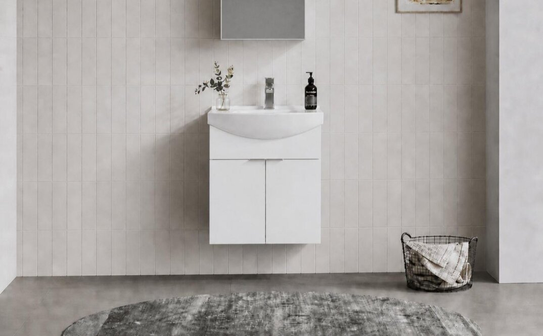Orka Purus 55 cm, Parlak Beyaz, Banyo Dolabı Alt Modül Ve Lavabo, 5008292 - 1