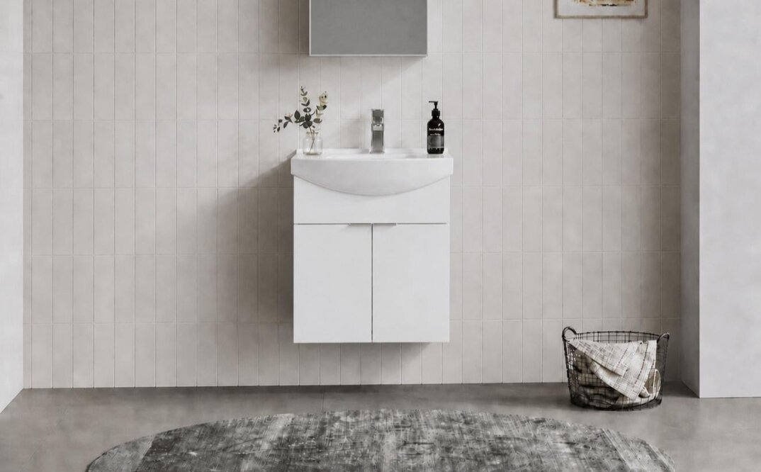 Orka Purus 55 cm, Parlak Beyaz, Banyo Dolabı Alt Modül Ve Lavabo, 5008292 - 2
