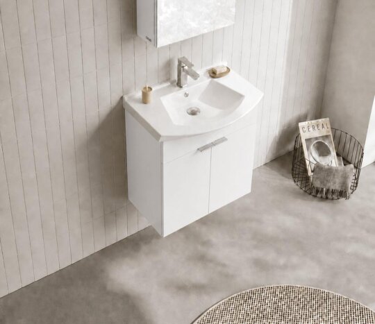 Orka Purus 55 cm, Parlak Beyaz, Banyo Dolabı Alt Modül Ve Lavabo, 5008292 - 4