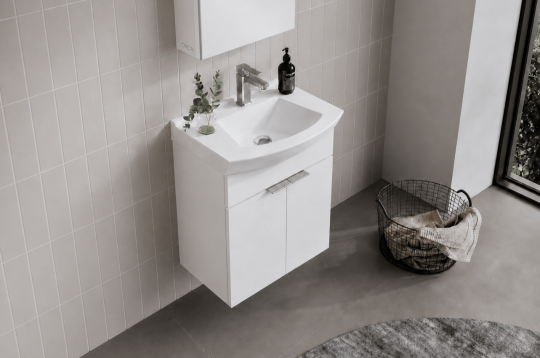 Orka Purus 55 cm, Parlak Beyaz, Banyo Dolabı Alt Modül Ve Lavabo, 5008292 - 6