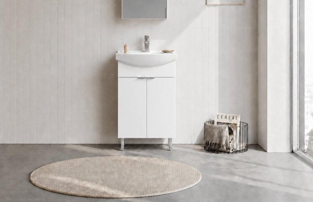 Orka Purus 55 cm, Parlak Beyaz, Banyo Dolabı Alt Modül Ve Lavabo, 5008446 - 1