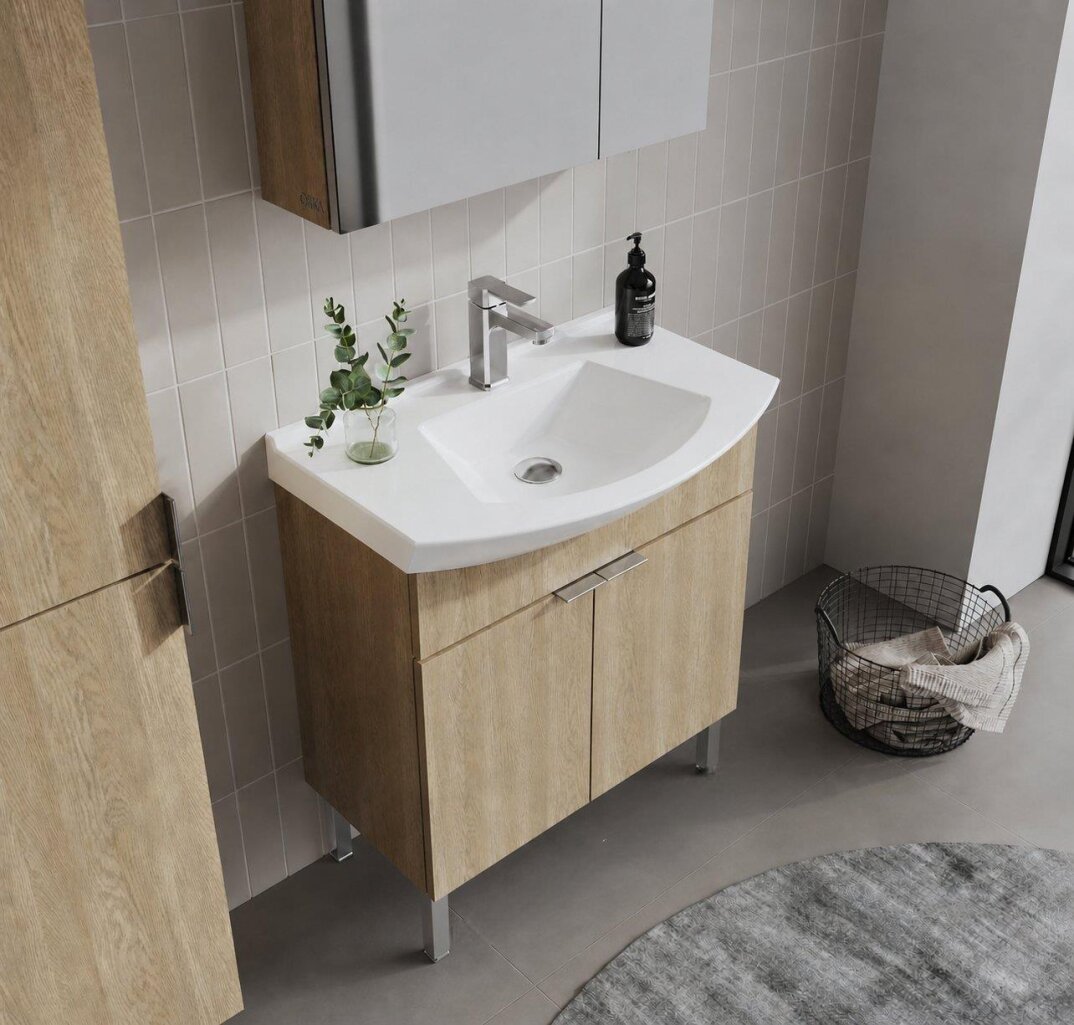 Orka Purus 65 cm, Budva, Banyo Dolabı Alt Modül Ve Lavabo, (Ayaklı), 5008447 - 6