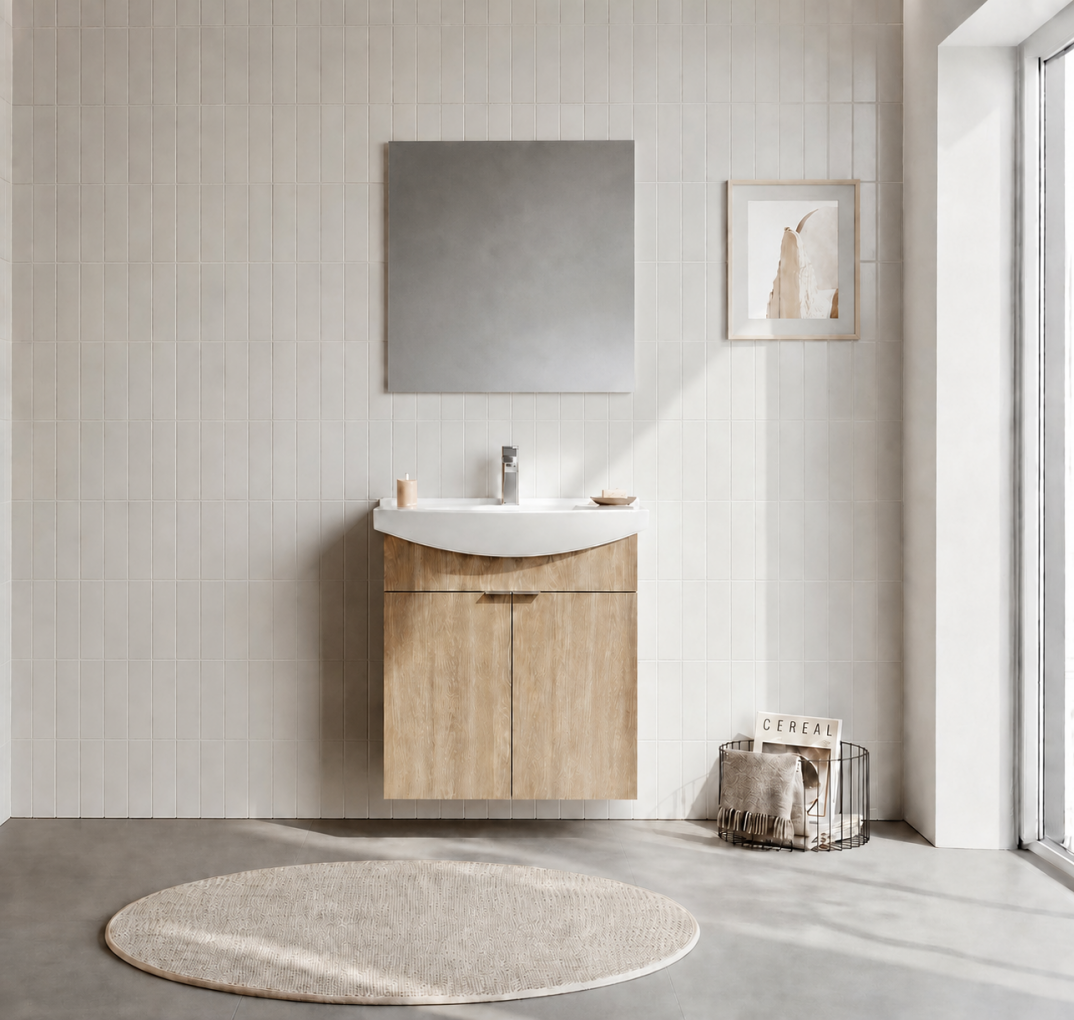 Orka Purus 65 cm ,Budva, Banyo Dolabı Takımı (Asma,Düz Ayna), 5008318 - 1