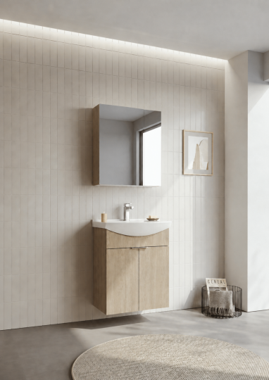 Orka Purus 65 cm ,Budva, Banyo Dolabı Takımı (Dolaplı Ayna), 5008337 - 3