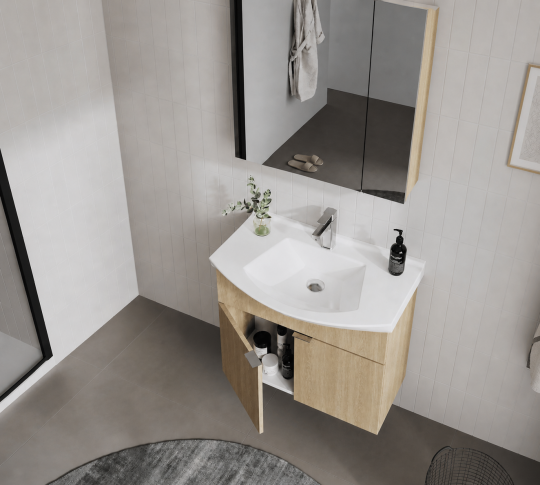 Orka Purus 65 cm ,Budva, Banyo Dolabı Takımı (Dolaplı Ayna), 5008337 - 5