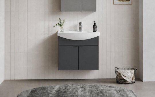 Orka Purus 65 cm, Mat Antrasit, Banyo Dolabı Alt Modül Ve Lavabo, 5007979 