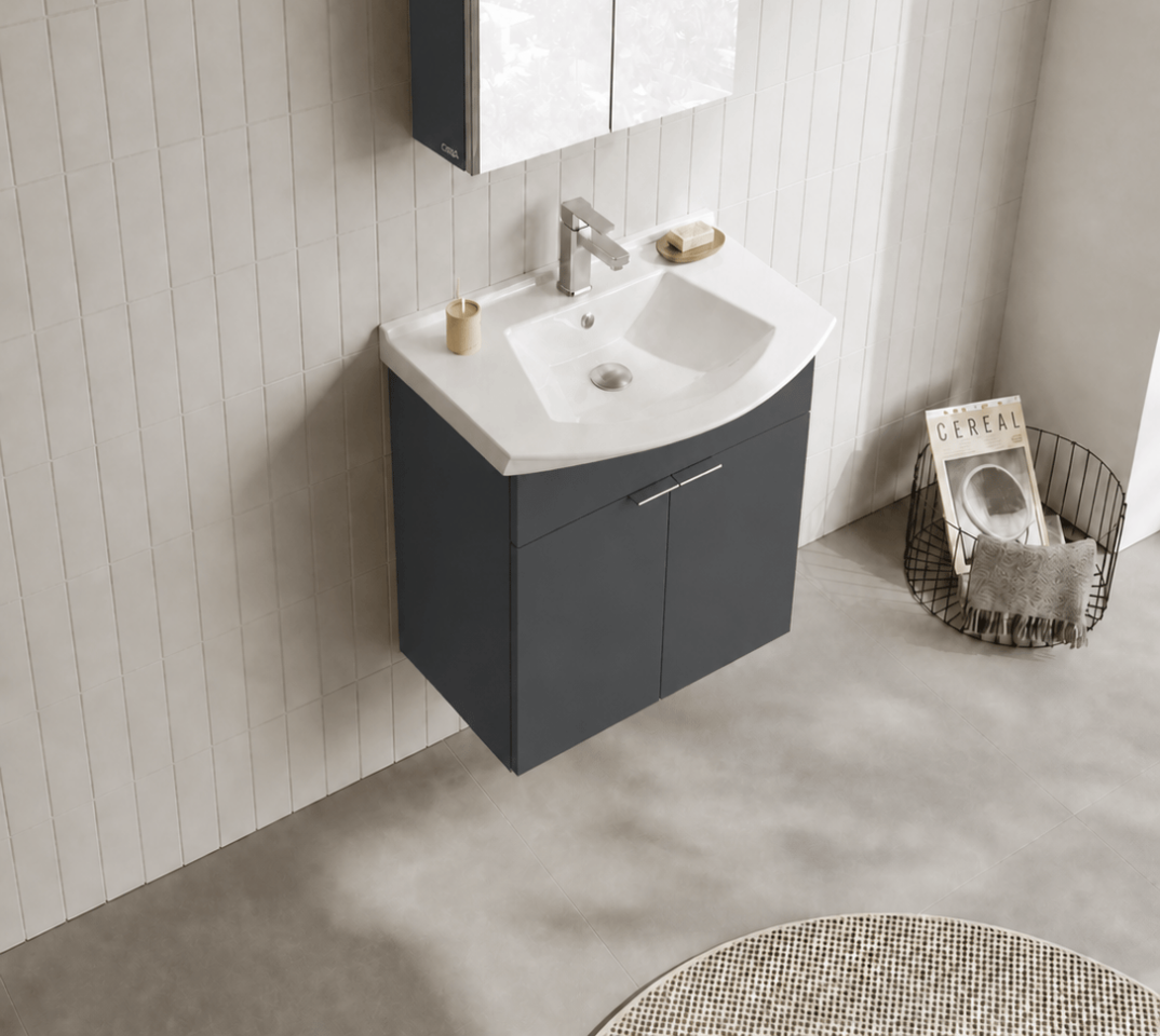 Orka Purus 65 cm, Mat Antrasit, Banyo Dolabı Alt Modül Ve Lavabo, 5007979 - 4