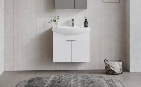 Orka Purus 65 cm, Parlak Beyaz, Banyo Dolabı Alt Modül Ve Lavabo, 5007969 